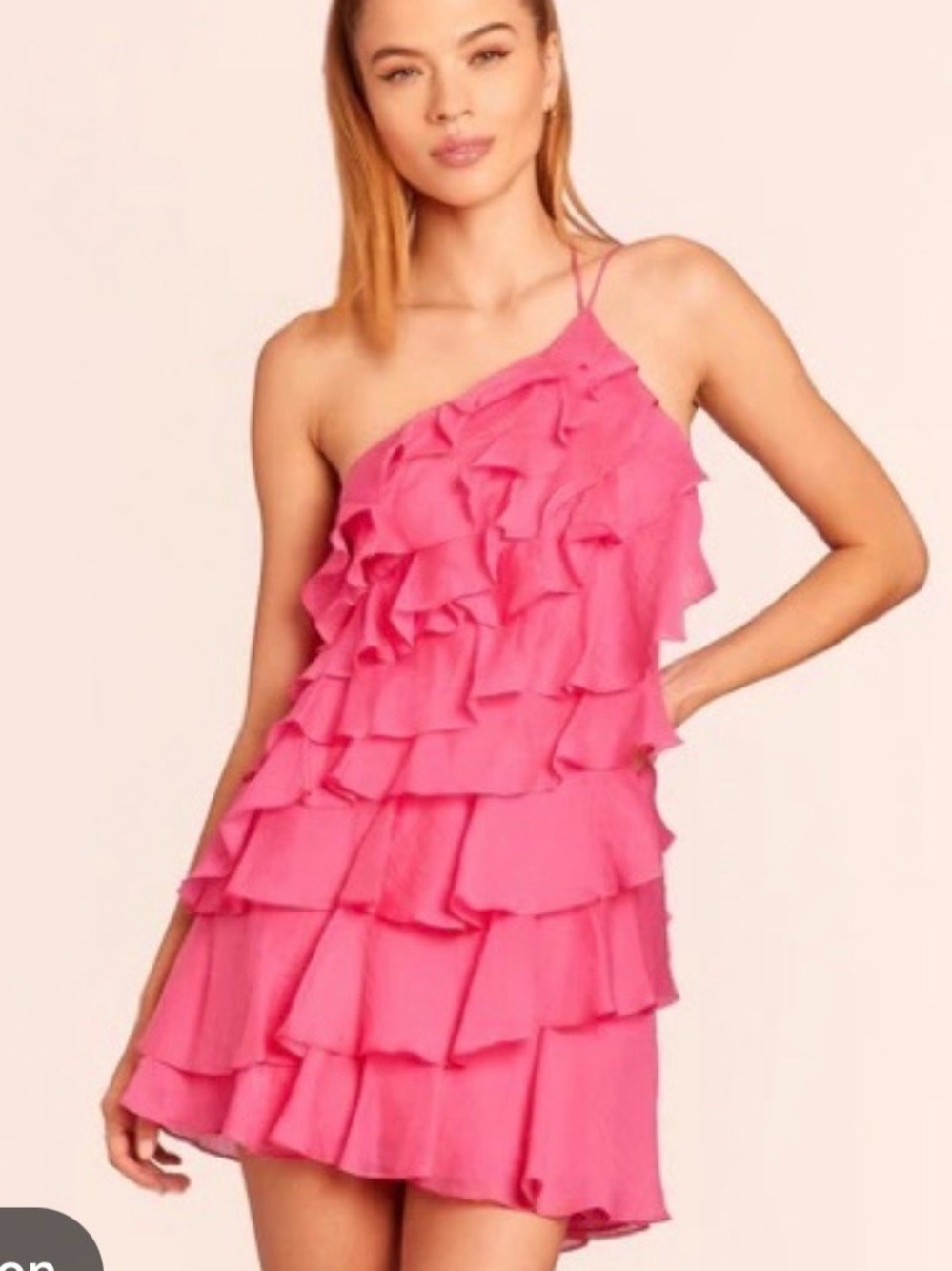 fab'rik Hot Pink Ruffle One-Piece